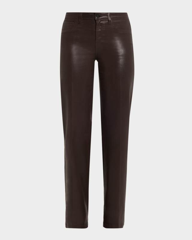Clayton High-Rise Coated Wide-Leg Jeans - Exclusive
